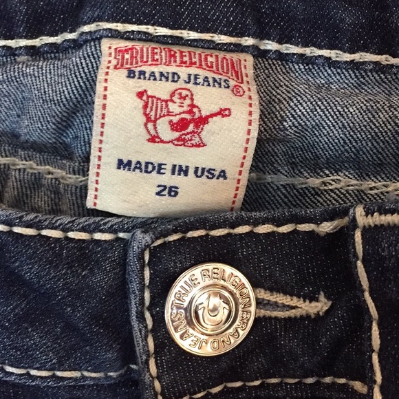 True Religion Boot Cut Dark Wash Jeans Sz 26 - Picture 6 of 8